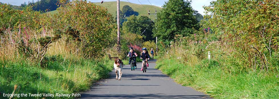 Enjoying the Tweed Valley Railway Path