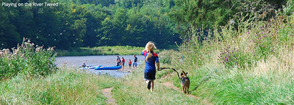 Playing on the River Tweed