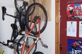 Bikes on a rack