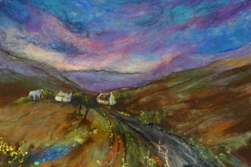 An example of Moy Mackay's felted painting An example of Moy Mackay's felted painting