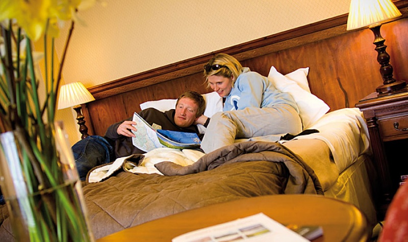 One of the hotel's bedrooms 